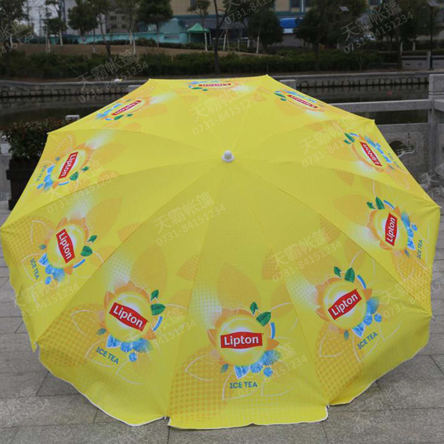彩色印刷太陽傘+折疊桌椅